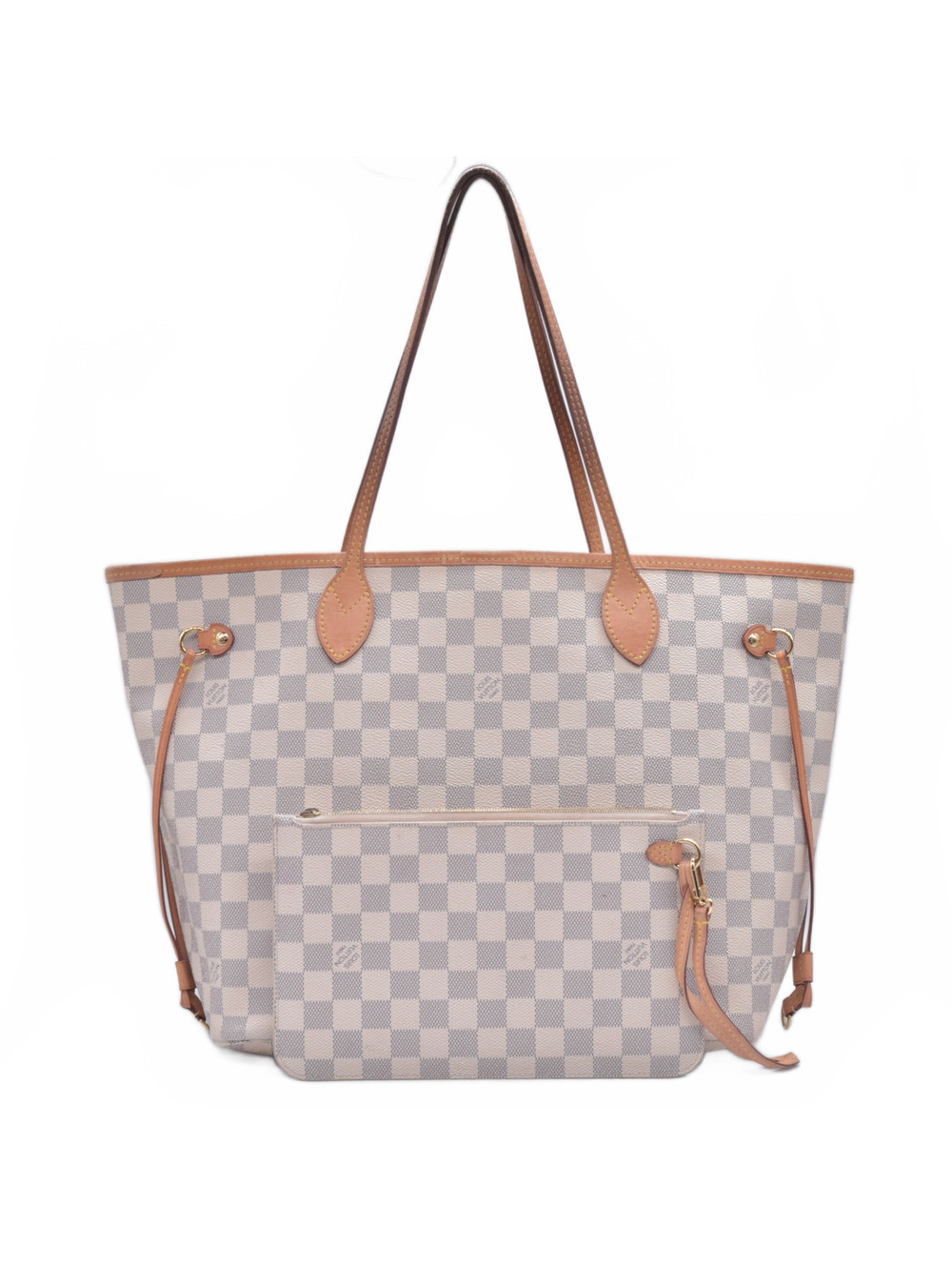 2018 Louis Vuitton Damier Azur Neverfull MM with Poch SD1118